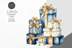 Christmas clipart, Gifts clipart, Blue Christmas Product Image 1