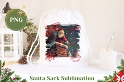 Christmas Santa Sack Design, Santa Claus Gift Bag Template Product Image 1