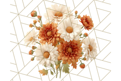 Fall Flower Bouquets Clipart PNG, Autumn Floral Clip Art Product Image 3
