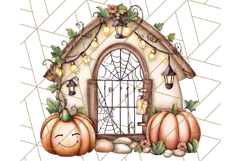 Halloween Fairy House Clipart PNG, Spooky Cottage Art Product Image 3