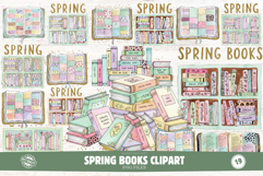 Spring Books Clipart Product Image 1