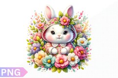 Spring Bunny Clipart - Bunny sublimation PNG Design Product Image 1