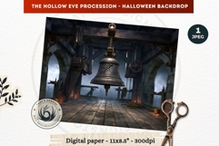 Gothic Halloween background - Hollow Eve Procession Backdrop Product Image 1