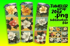 Vibrant Flower Sublimation Tumbler Wraps - 20oz Product Image 1