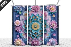 Flowers Tumbler Wrap | Sublimation Design | Tumbler PNG Product Image 1