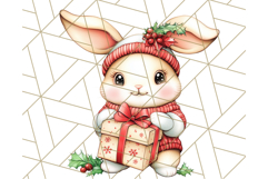 Vintage Christmas Clipart PNG, Cute Animals Holiday Elements Product Image 3