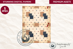 Patriotic Vintage 4th of July Junk Journal digital paper Product Image 1