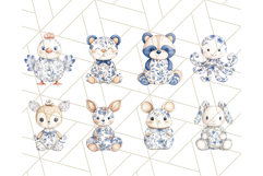 Cute Stuffed Animal Clipart, Chinoiserie Nursery Decor Png Product Image 3