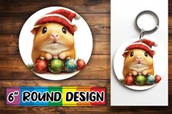 Creative Keychain Circle PNG Artwork , Xmas Product Image 1
