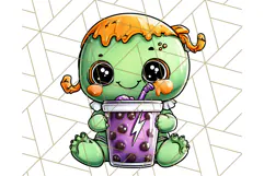 Monster Café Halloween PNG Clipart, Coffee Holiday Clip Art Product Image 3