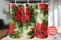 Christmas Flowers Tumbler | Christmas Tumbler Wrap Product Image 1