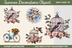 Summer Decorations Clipart Bundle PNG Product Image 15