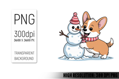 Cute Christmas Dog, Animal Sublimation Clipart PNG Product Image 1