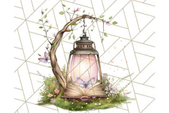Bookish Fairy PNG Clipart, Whimsical Reading Elements Png Product Image 3