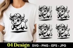 Cute Little Bull SVG PNG Product Image 1