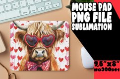 Cow Love Watercolor Mouse Pad Design Product Image 1