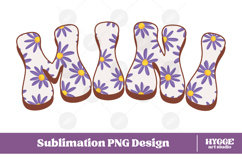 mini Png Retro Flowers Mother&#039;s Day Floral Mom Sublimation Product Image 1