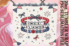 Cheerful Mornings 20oz tumbler wrap, Patriotic Product Image 1