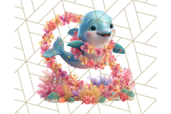 3D Under the Sea Christmas Clipart, Ocean Christmas PNG Product Image 3