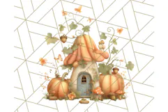 Halloween Witch House Clipart PNG with Potions and Brooms Product Image 3