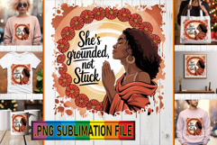 Dazzling TOTE BAG Gift Magic PNG, Praying Woman Product Image 1