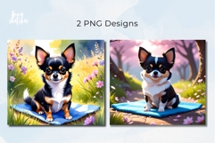 2 Floral Chihuahua 20 oz Tumbler Wrap Product Image 2