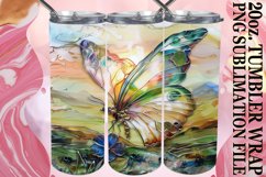 Glitter Butterfly Sublimation Wrap for 20oz Product Image 1