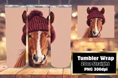 Cheerful Winter Wildlife Tumbler Wrap 20oz Product Image 1