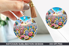 Halloween Keychain Sublimation -Halloween Keychain PNG Product Image 1