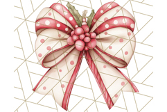 Muted Cozy Christmas Bows PNG Clipart, Winter Holiday Png Product Image 3
