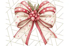 Muted Cozy Christmas Bows PNG Clipart, Winter Holiday Png Product Image 3