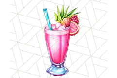 Pink Summer Clipart, Cute Beach Icons, Aesthetic PNG Product Image 3