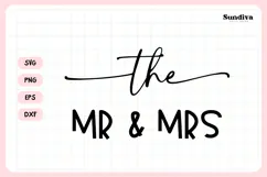 Wedding Sign Saying SVG | The Mr & Mrs Product Image 3