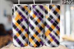 Halloween Plaid Pattern Tumbler Wrap - High Quality 300 Dpi Product Image 1