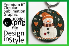 Glamorous Circle Design for Sublimation , Snowman Product Image 1