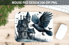 Watercolor Crow Mouse Pad Sublimation - Animal PNG Product Image 1