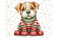 Christmas Animal Clipart, Festive Animals in Holiday Outfits Product Image 3