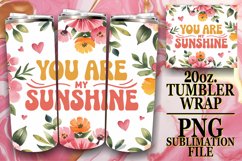 Inspiring vibes 20oz tumbler wrap, Flower Quote Product Image 1