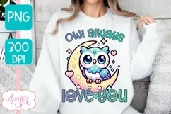 Owl always love you PNG, Valentines day sublimation PNG Product Image 3