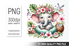 Summer Animals Clipart PNG Bundle, Tropical Summer Animals Product Image 4