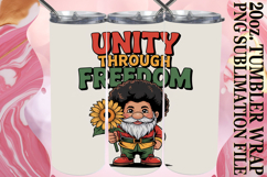 Uplifting moments 20oz tumbler wrap, Juneteenth Product Image 1