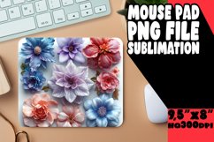 Stylish 3D Floral Pad: Sublimation Charm Product Image 1