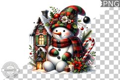 Christmas Snowman Sublimation - Clipart PNG Design Product Image 1