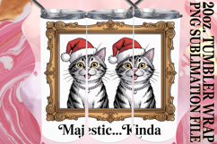 Joyful Escape 20oz tumbler wrap, Funny Cat Product Image 1