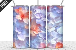 Flowers Tumbler Wrap | Sublimation Design | Tumbler PNG Product Image 1