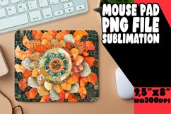 Abstract Mosaic Flower Mouse Pad Art PNG Product Image 1