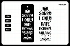 Dark Romance Bookmark Saying SVG | Fictional Villains Product Image 3