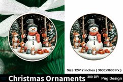 Christmas Ornaments PNG Round Sign PNG, Christmas Round Sign Product Image 1