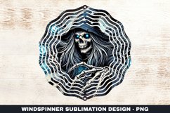 Halloween Skull Wind Spinner Sublimation Design Product Image 1
