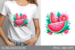 Watermelon Sublimation. Watermelon T-Shirt Design Product Image 1